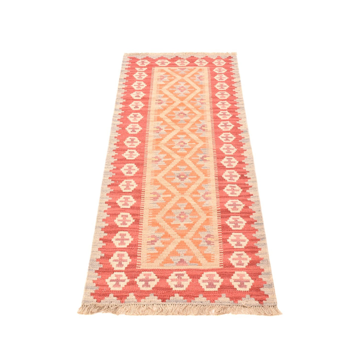 Runner Kelim Rug - Oriental - 198 x 63 cm - multicolored