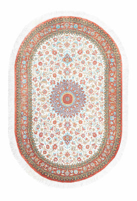 Perser Rug - Ghom oval  - 120 x 76 cm - beige