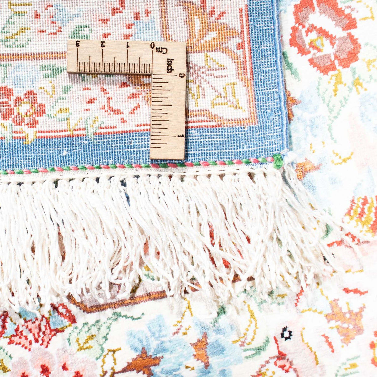 Perser Rug - Ghom - 121 x 77 cm - light blue