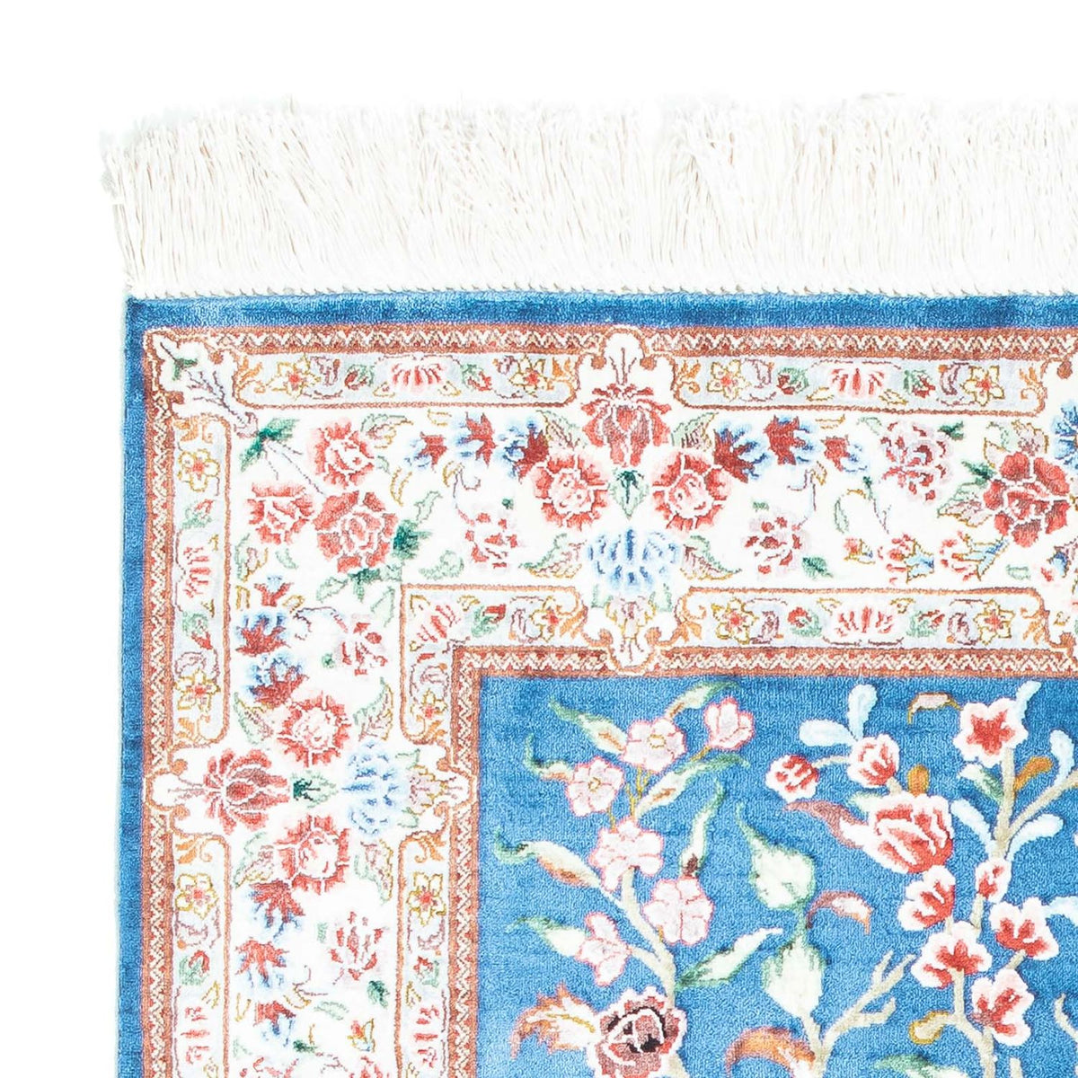 Perser Rug - Ghom - 118 x 75 cm - light blue