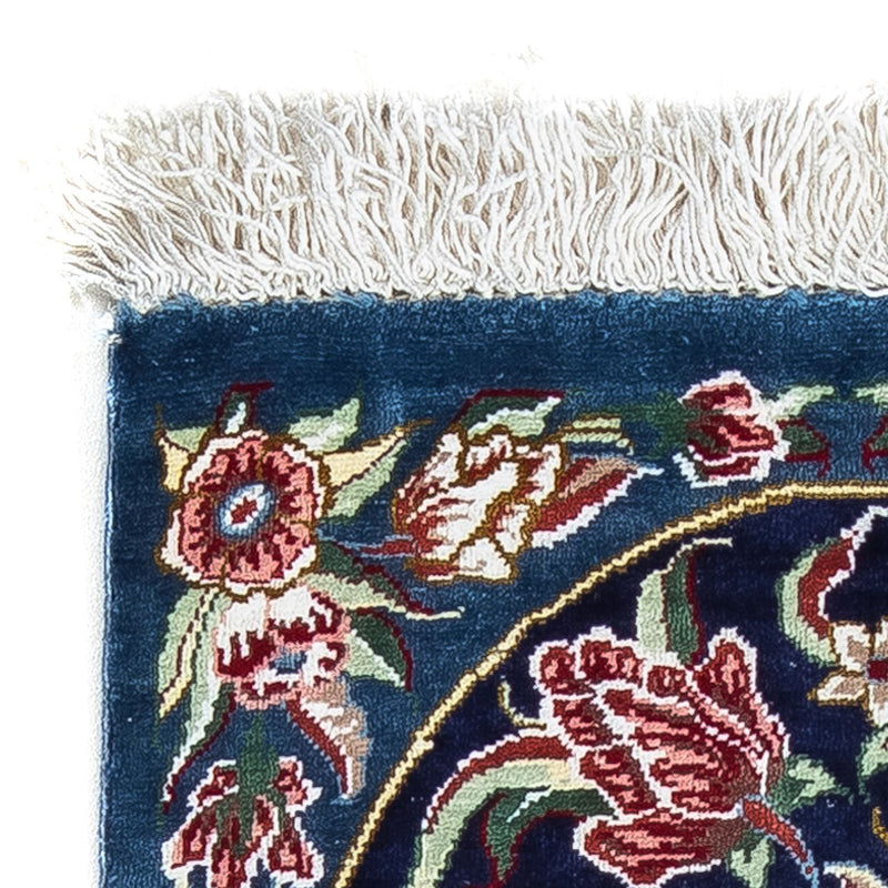 Silk Rug - Ghom Silk - Premium - 40 x 28 cm - dark blue