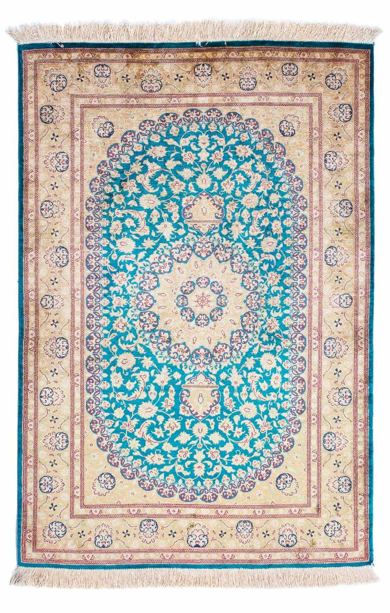 Perser Rug - Ghom - 119 x 78 cm - turquoise