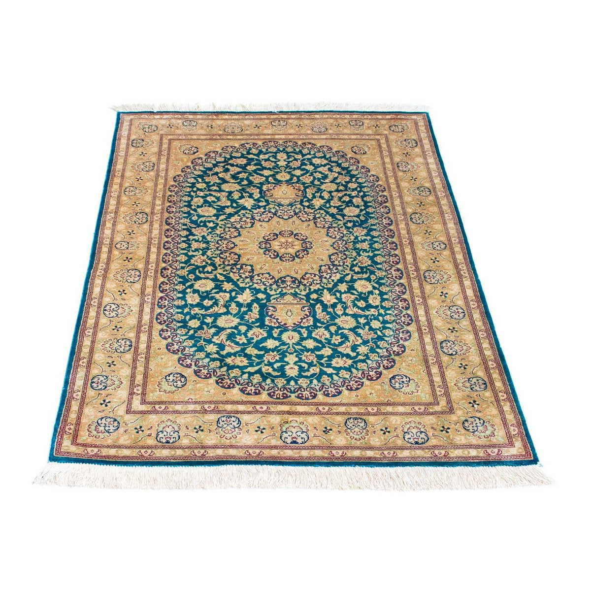 Perser Rug - Ghom - 119 x 78 cm - turquoise