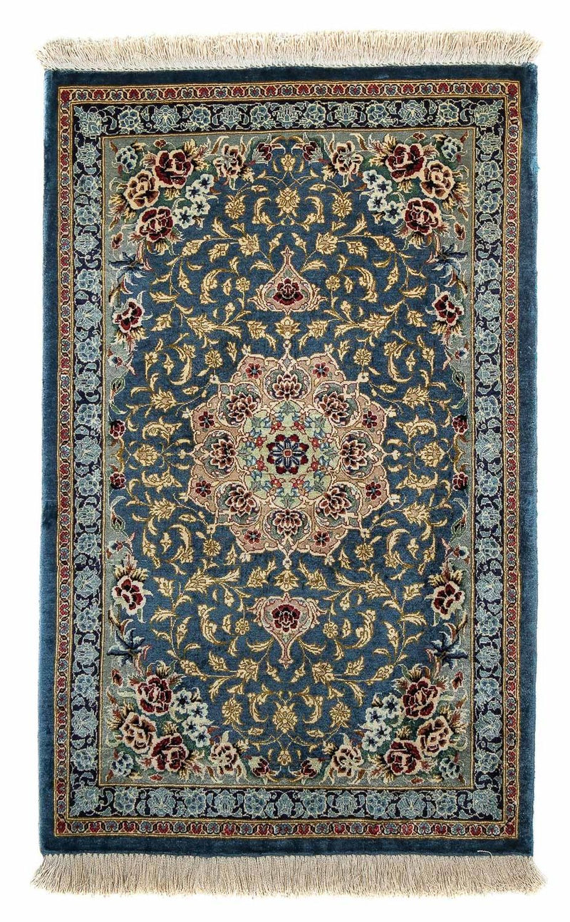 Perser Rug - Ghom - 80 x 55 cm - dark blue