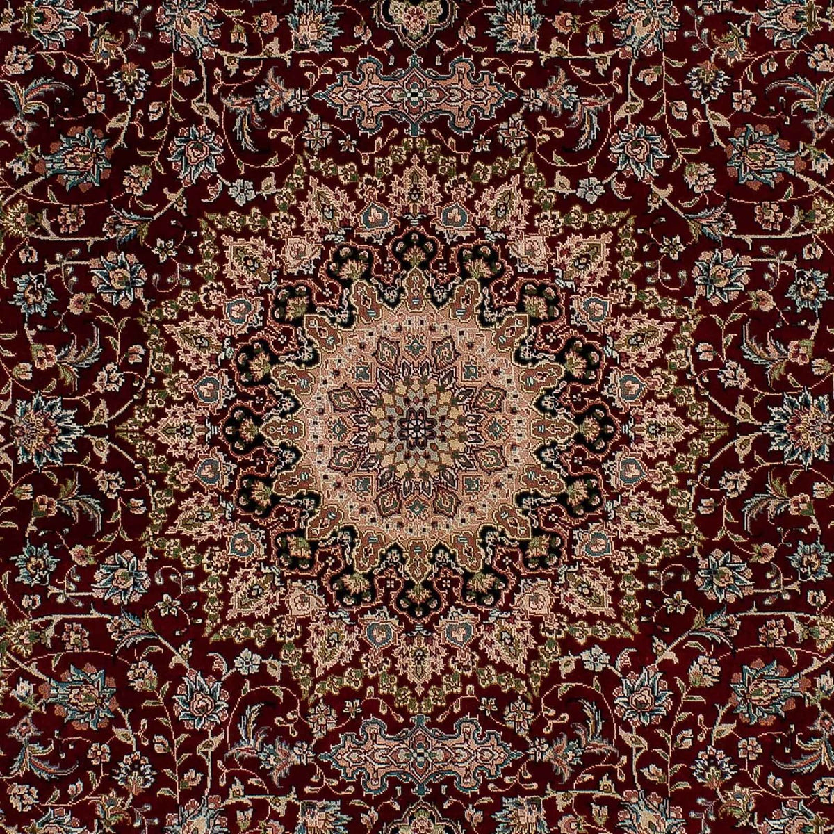 Silk Rug - Chinese Silk - 183 x 122 cm - dark red