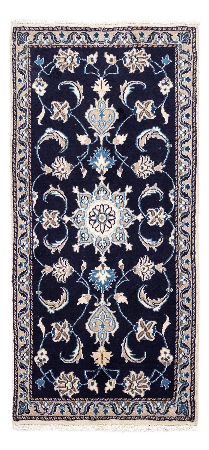 Perser Rug - Nain - 134 x 65 cm - dark blue