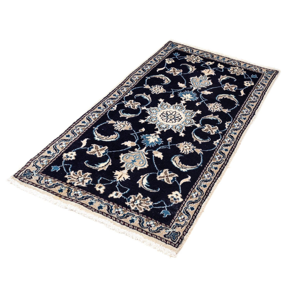 Perser Rug - Nain - 134 x 65 cm - dark blue