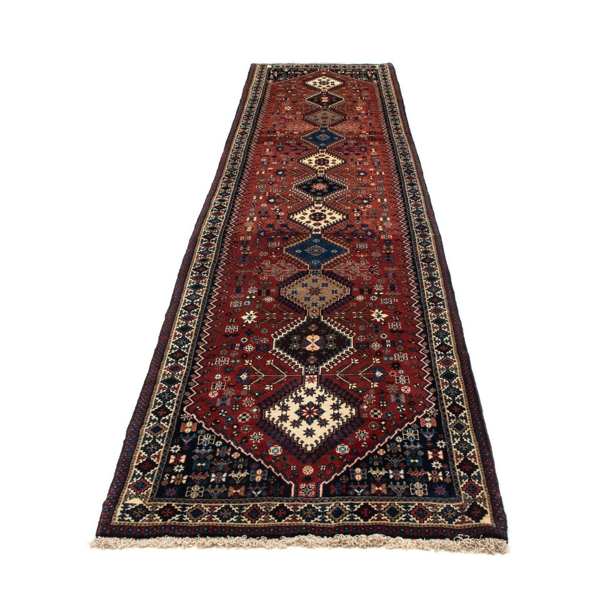 Runner Perser Rug - Nomadic - 382 x 83 cm - dark red