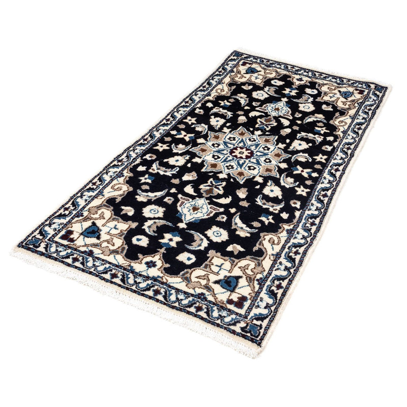 Perser Rug - Nain - 134 x 69 cm - dark blue