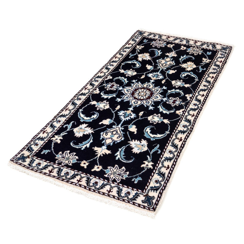 Perser Rug - Nain - 135 x 66 cm - dark blue