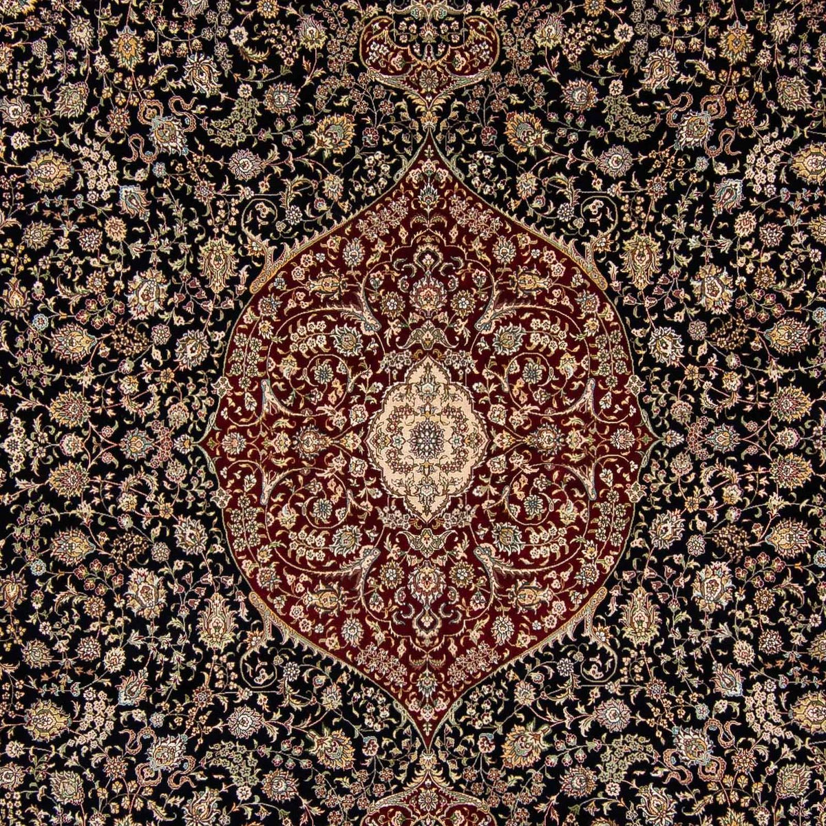 Oriental Rug - Hereke - 370 x 276 cm - dark red