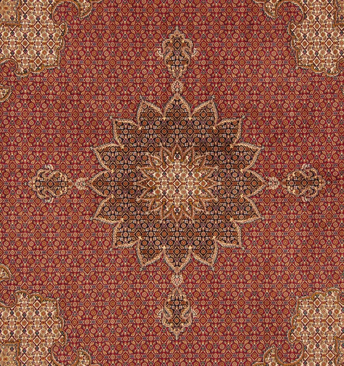 Perser Rug - Tabriz square  - 204 x 201 cm - dark red