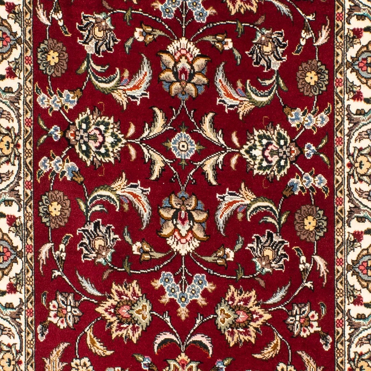 Runner Perser Rug - Tabriz - Royal - 316 x 75 cm - dark red