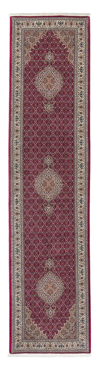 Runner Perser Rug - Tabriz - 344 x 80 cm - dark red