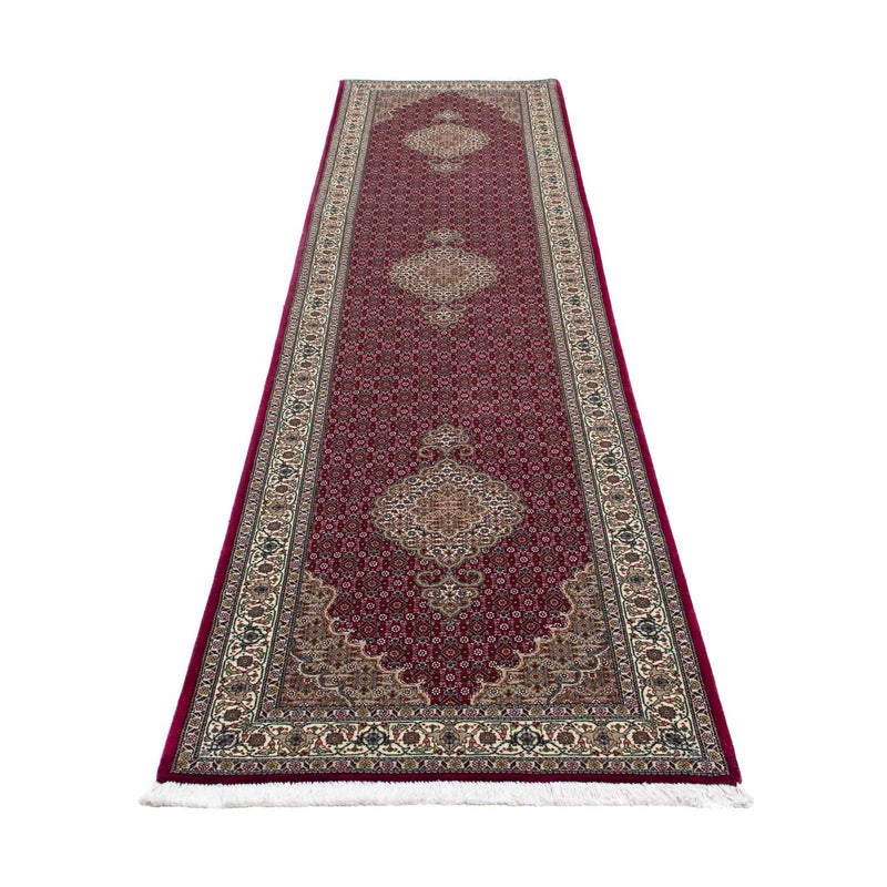 Runner Perser Rug - Tabriz - 344 x 80 cm - dark red