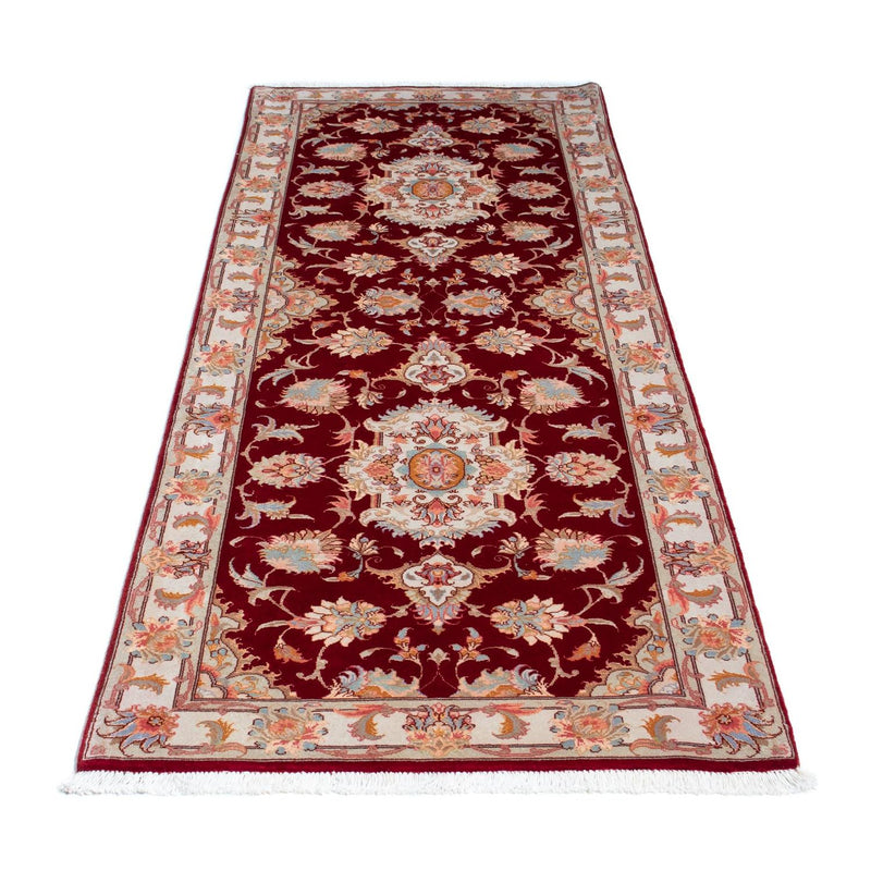 Runner Perser Rug - Tabriz - Royal - 208 x 80 cm - dark red