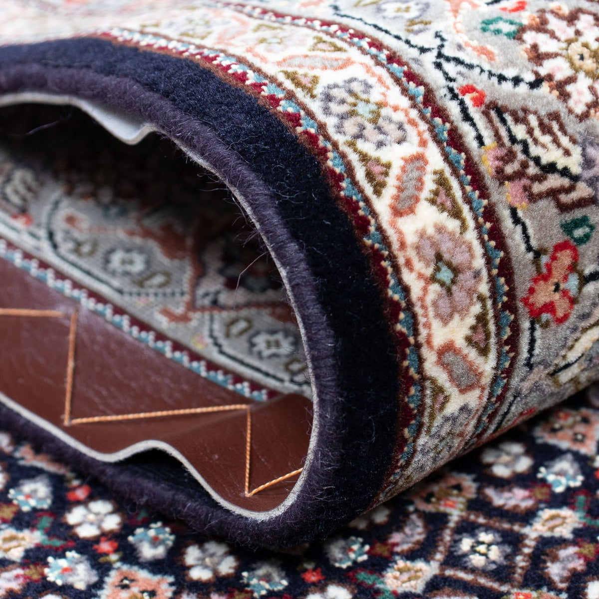 Runner Perser Rug - Tabriz - Royal - 391 x 82 cm - dark blue