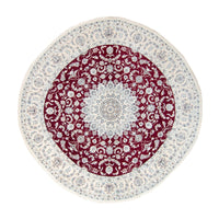 Perser Rug - Nain round  - 310 x 310 cm - dark red