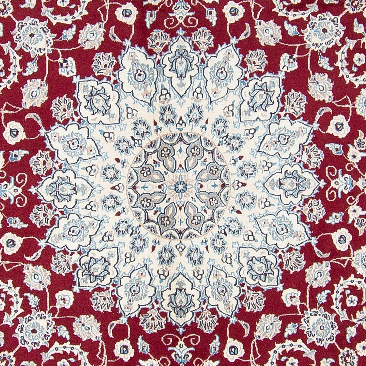 Perser Rug - Nain round  - 295 x 295 cm - dark red
