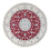 Perser Rug - Nain round  - 247 x 247 cm - dark red