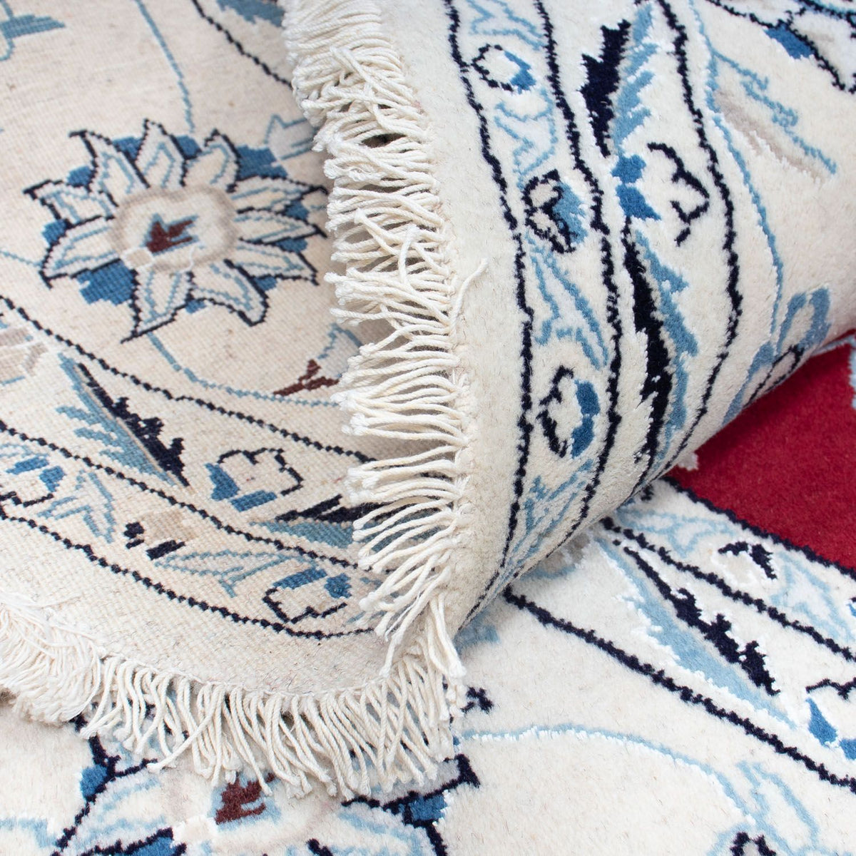 Perser Rug - Nain round  - 247 x 247 cm - dark red