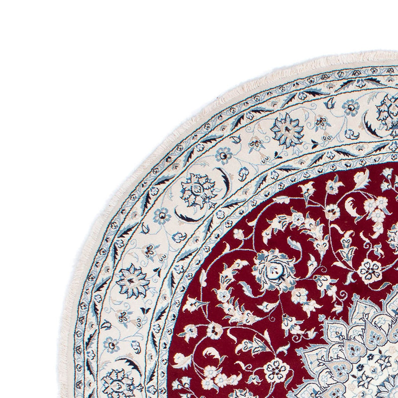 Perser Rug - Nain round  - 252 x 252 cm - dark red