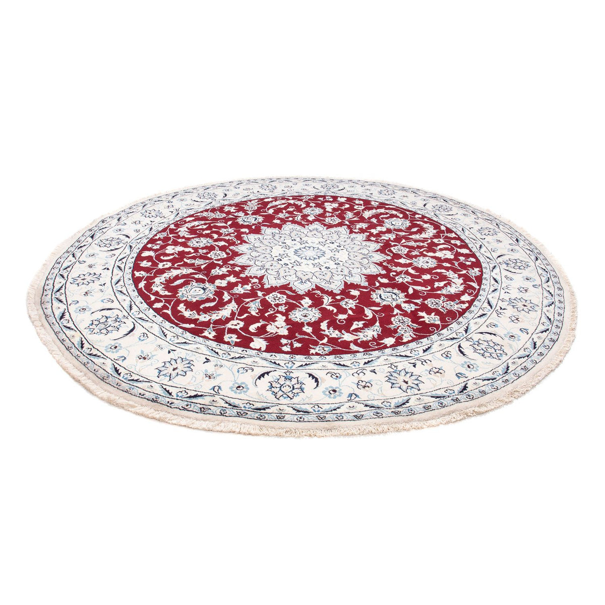 Perser Rug - Nain round  - 252 x 252 cm - dark red
