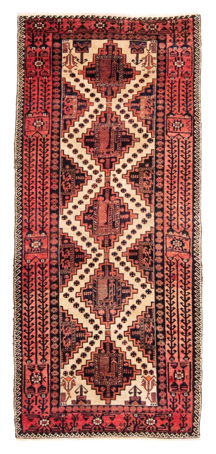 Runner Belutsch Rug - 238 x 100 cm - light red
