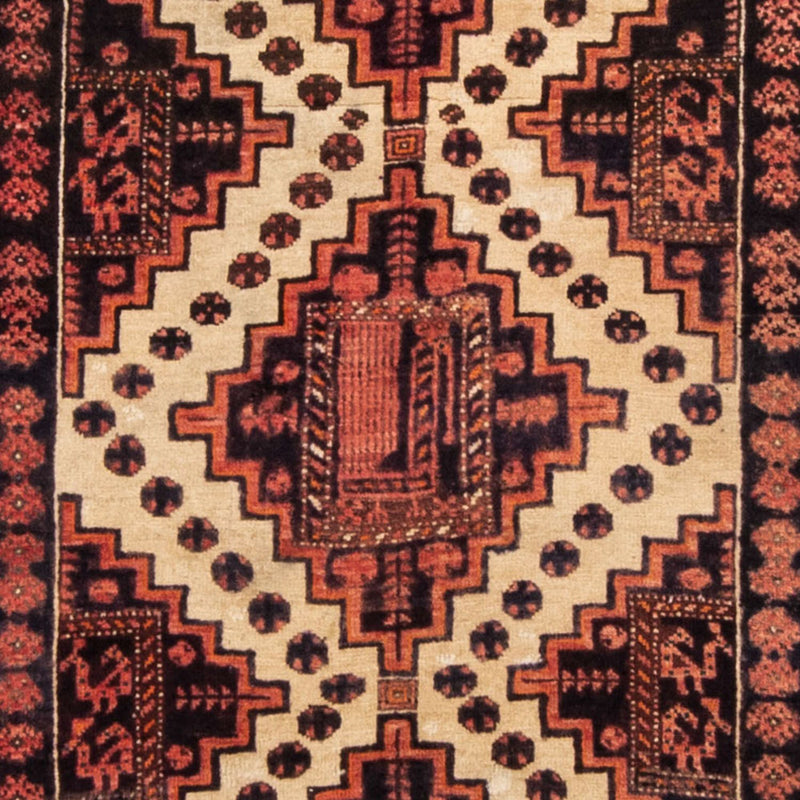 Runner Belutsch Rug - 238 x 100 cm - light red