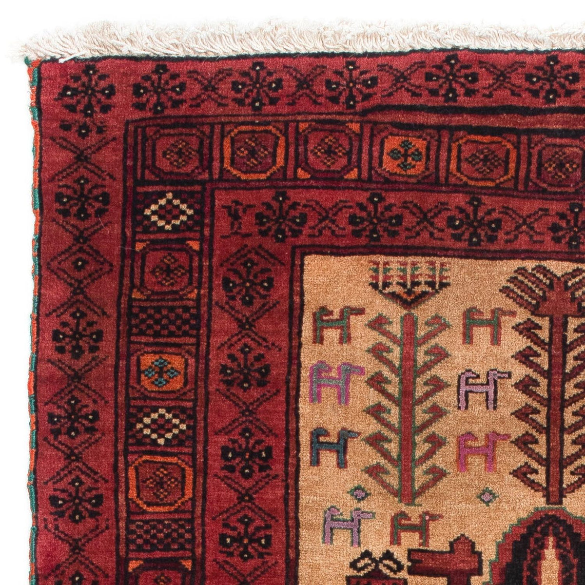 Belutsch Rug - 135 x 82 cm - dark red