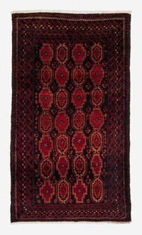 Runner Belutsch Rug - 185 x 110 cm - dark red