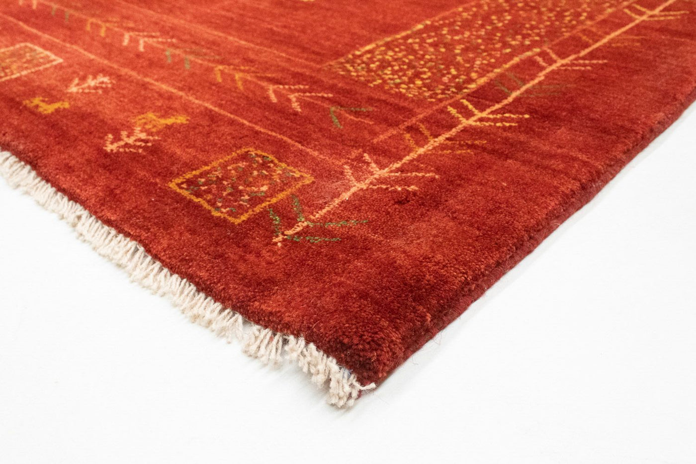 Persian Gabbeh Rug 195x156cm - Perserteppich Wollteppich