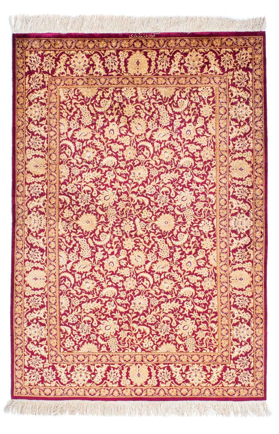 Perser Rug - Ghom - 146 x 100 cm - dark red