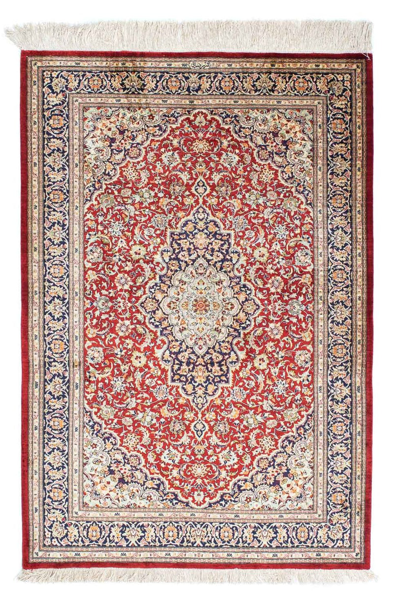 Perser Rug - Ghom - 150 x 100 cm - dark red