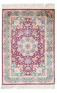 Perser Rug - Ghom - 148 x 99 cm - dark red