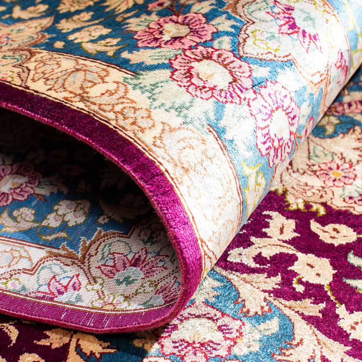 Perser Rug - Ghom - 148 x 99 cm - dark red