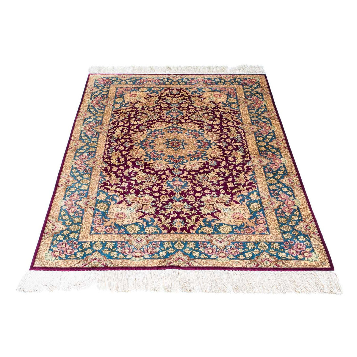 Perser Rug - Ghom - 148 x 99 cm - dark red