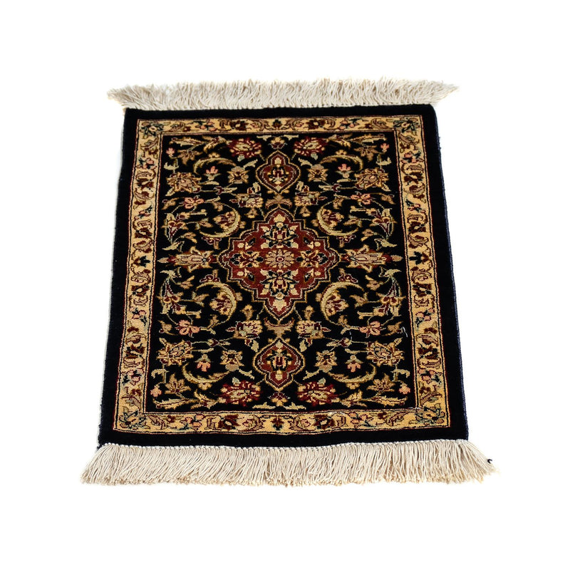 Silk Rug - Ghom Silk - Premium - 42 x 28 cm - dark blue