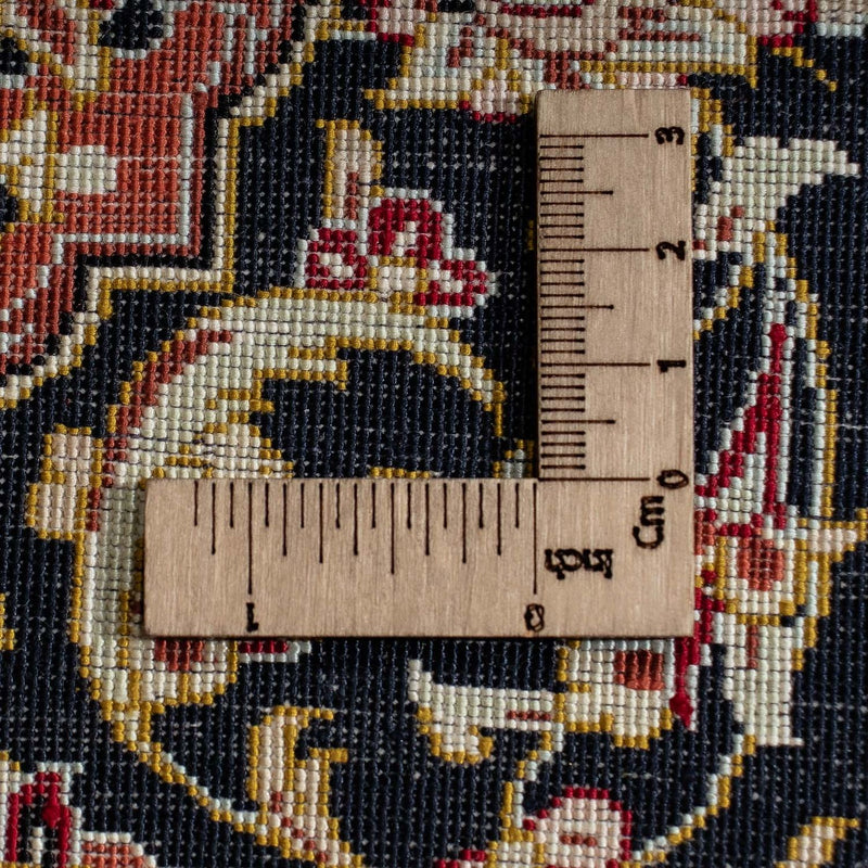 Silk Rug - Ghom Silk - Premium - 41 x 28 cm - dark blue