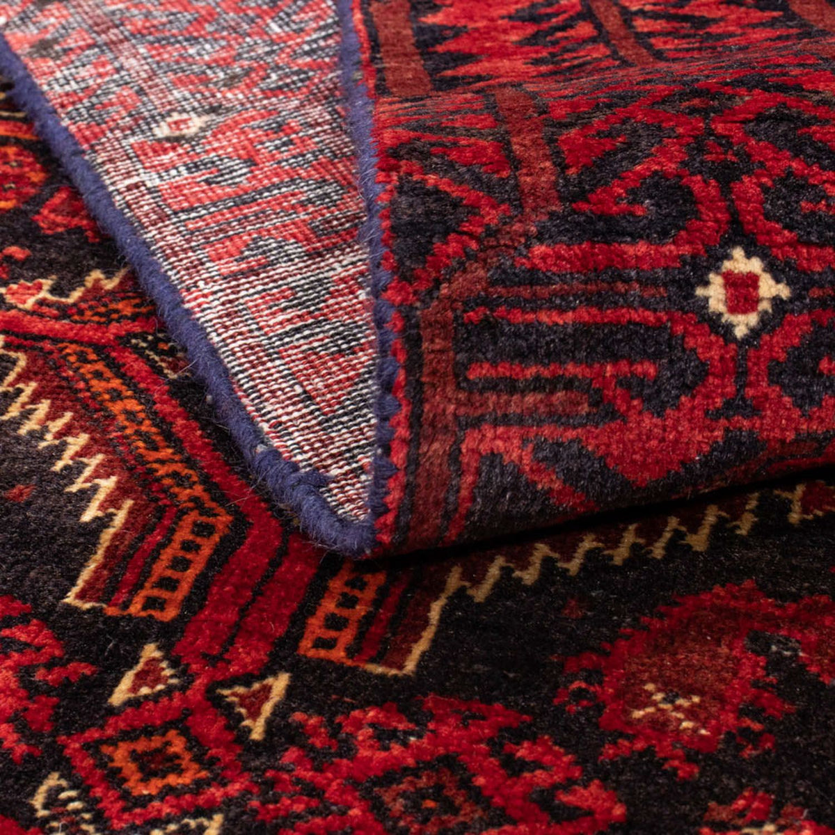 Runner Belutsch Rug - 195 x 89 cm - dark red