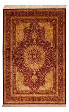 Qom Silk Rug 188x130cm - Persian Rugs