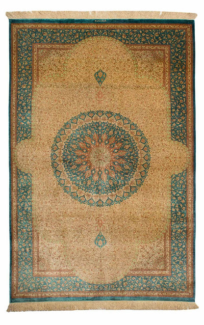Qom Silk Rug 130x188cm - Persian Rugs