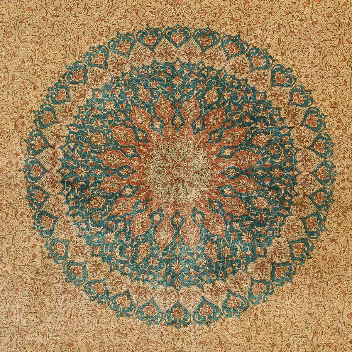 Silk Rug - Ghom Silk - Premium - 188 x 130 cm - beige