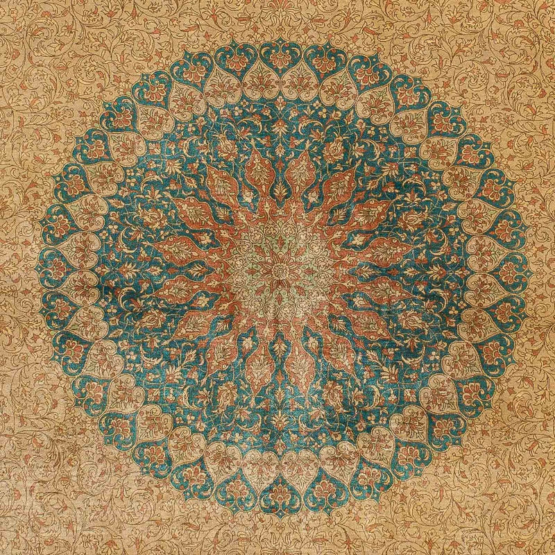 Silk Rug - Ghom Silk - Premium - 188 x 130 cm - beige