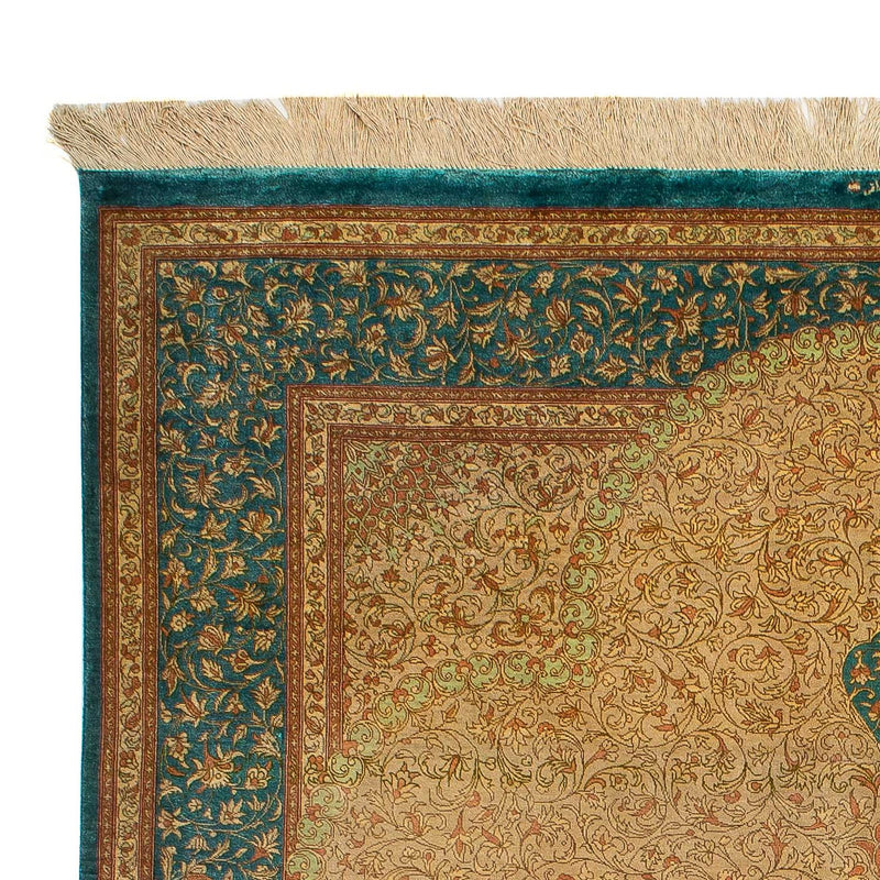 Silk Rug - Ghom Silk - Premium - 188 x 130 cm - beige