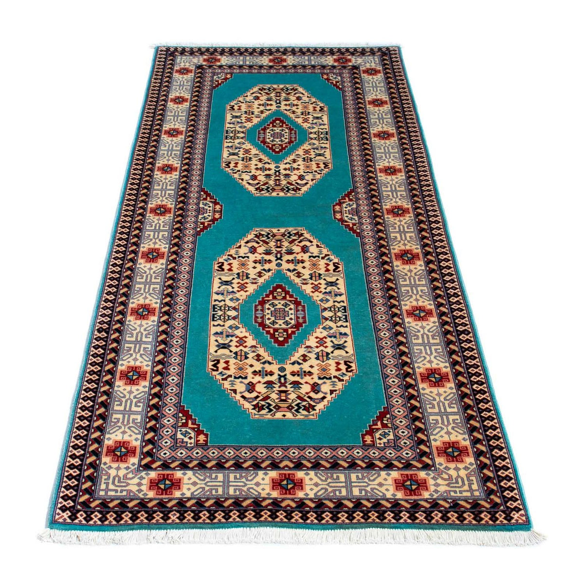 Runner Perser Rug - Tabriz - Royal - 190 x 74 cm - blue