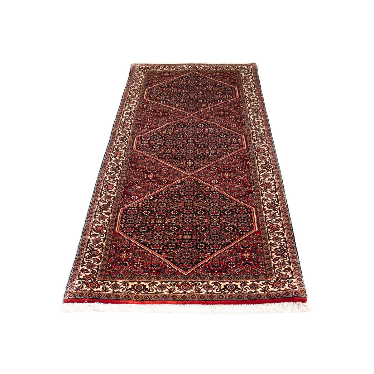 Runner Perser Rug - Bidjar - 198 x 74 cm - dark red