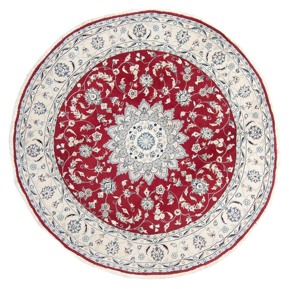 Perser Rug - Nain round  - 250 x 250 cm - dark red