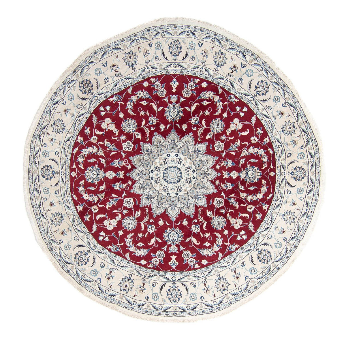 Perser Rug - Nain round  - 250 x 250 cm - dark red