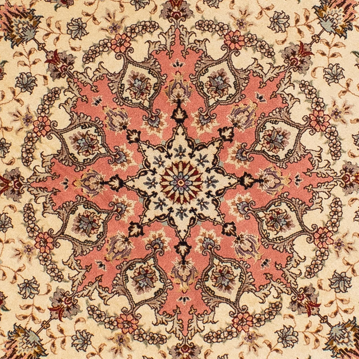 Perser Rug - Tabriz - Royal round  - 150 x 150 cm - light brown
